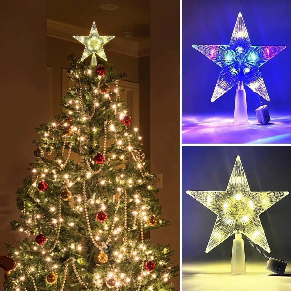 Star Tree Topper - 15 CM LED Weihnachtsbaum Ornamente Topper