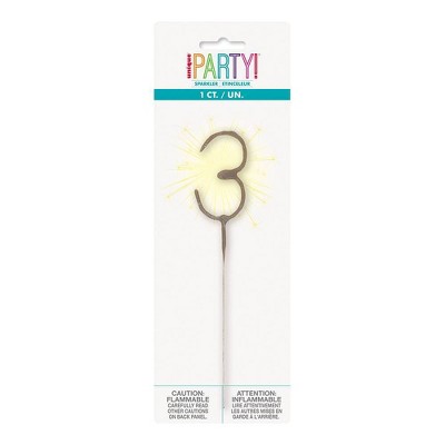 Holiday Candle Set - Nummer 3 Funkenwurfkerze von: Gold Geburtstagskerze