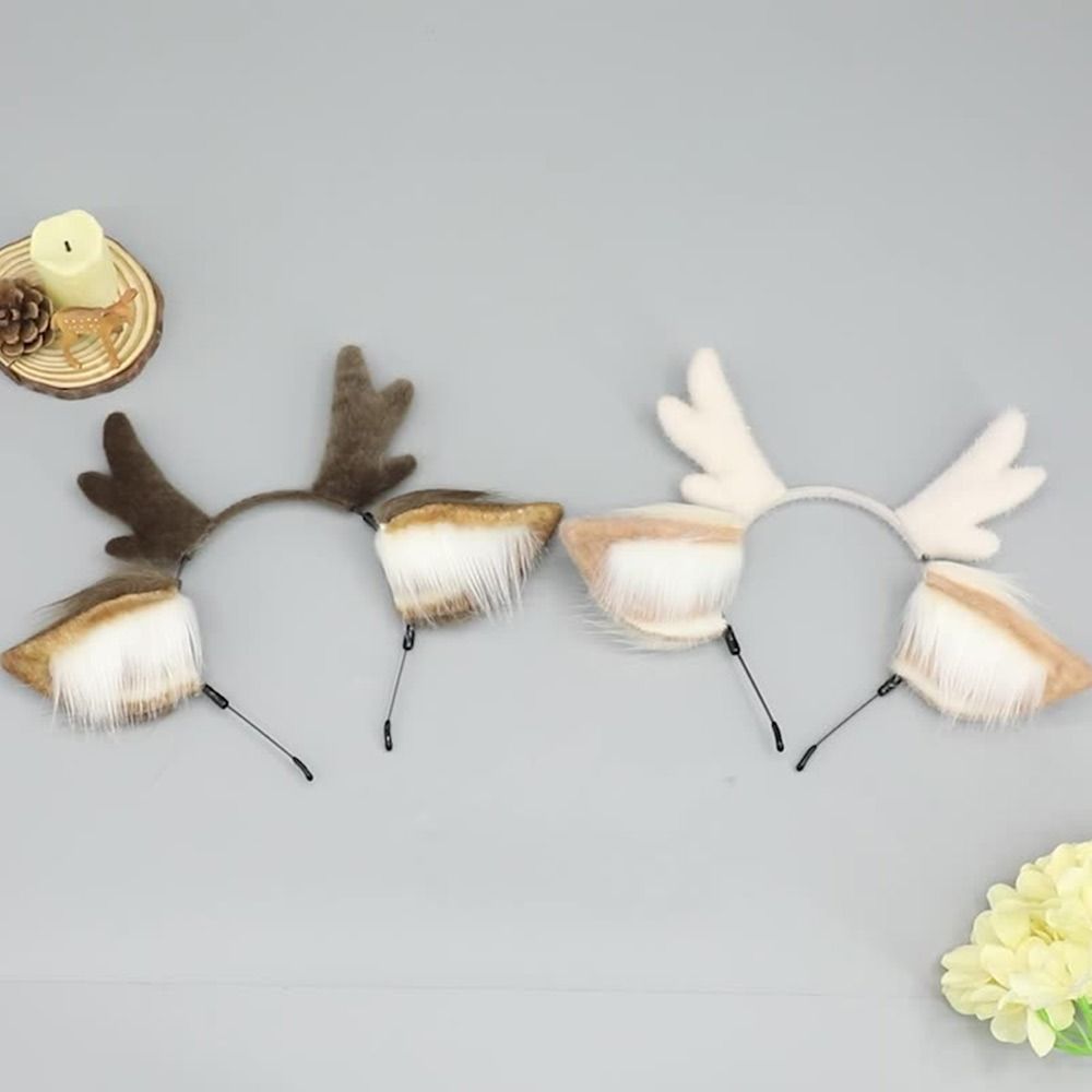 Reindeer Antlers Headband - Hirschohren Rentiergeweih Stirnband Party Kopfschmuck Niedliche