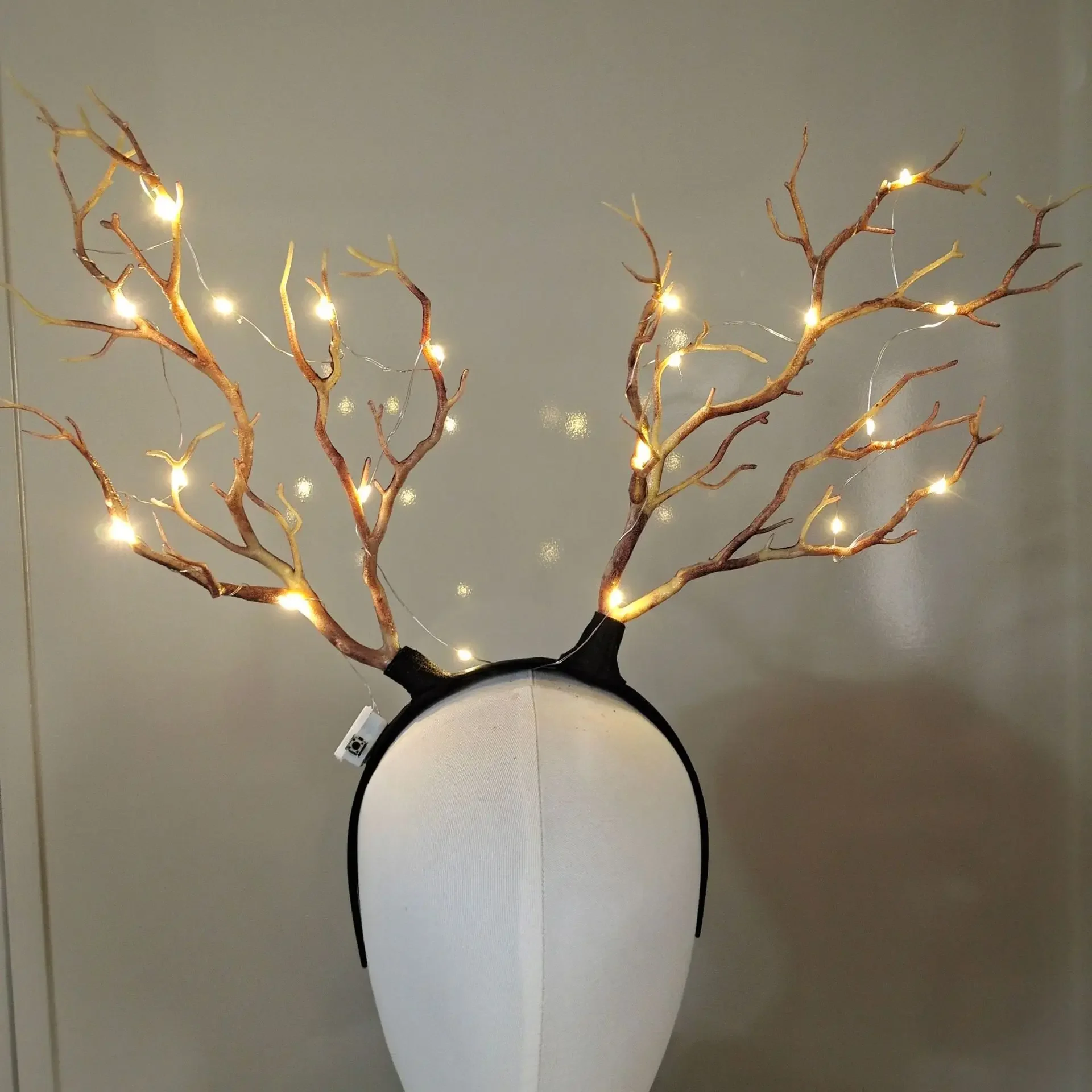 Reindeer Antlers Headband - Frauen Mädchen leuchten leuchtende Rentier geweih