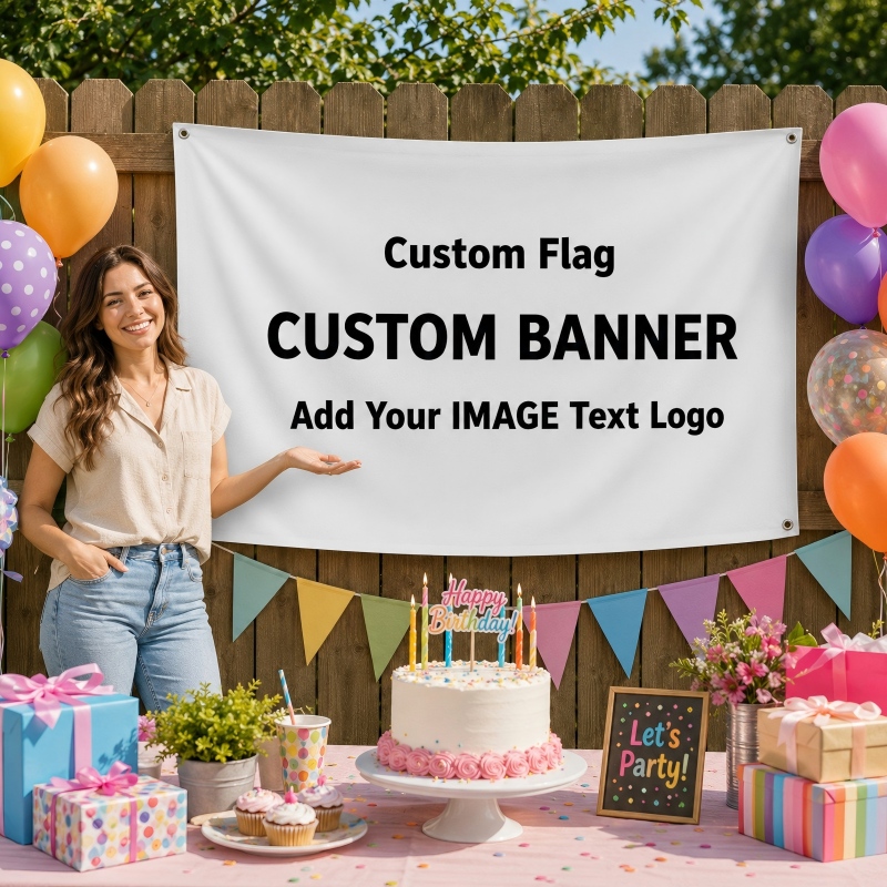Christmas Throw Blanket - Personalisierter Wandteppich, individuelles Fotobanner mit Text,
