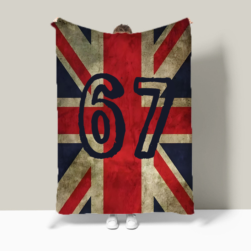 Christmas Throw Blanket - Union Jack Flagge Meme Nummer „67“