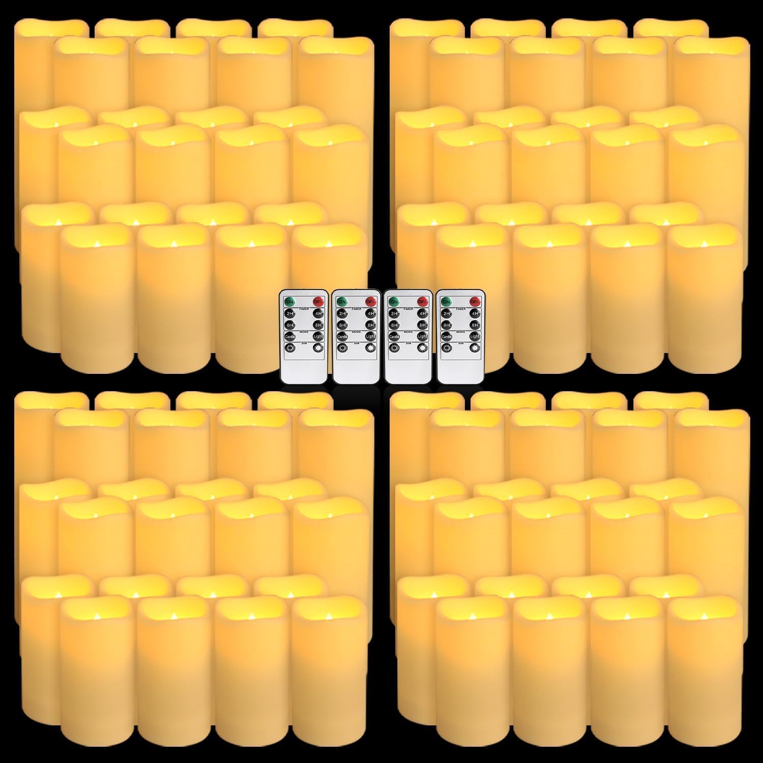 Holiday Candle Set - Set aus 96 wasserdichten flammenlosen LED-Kerzen