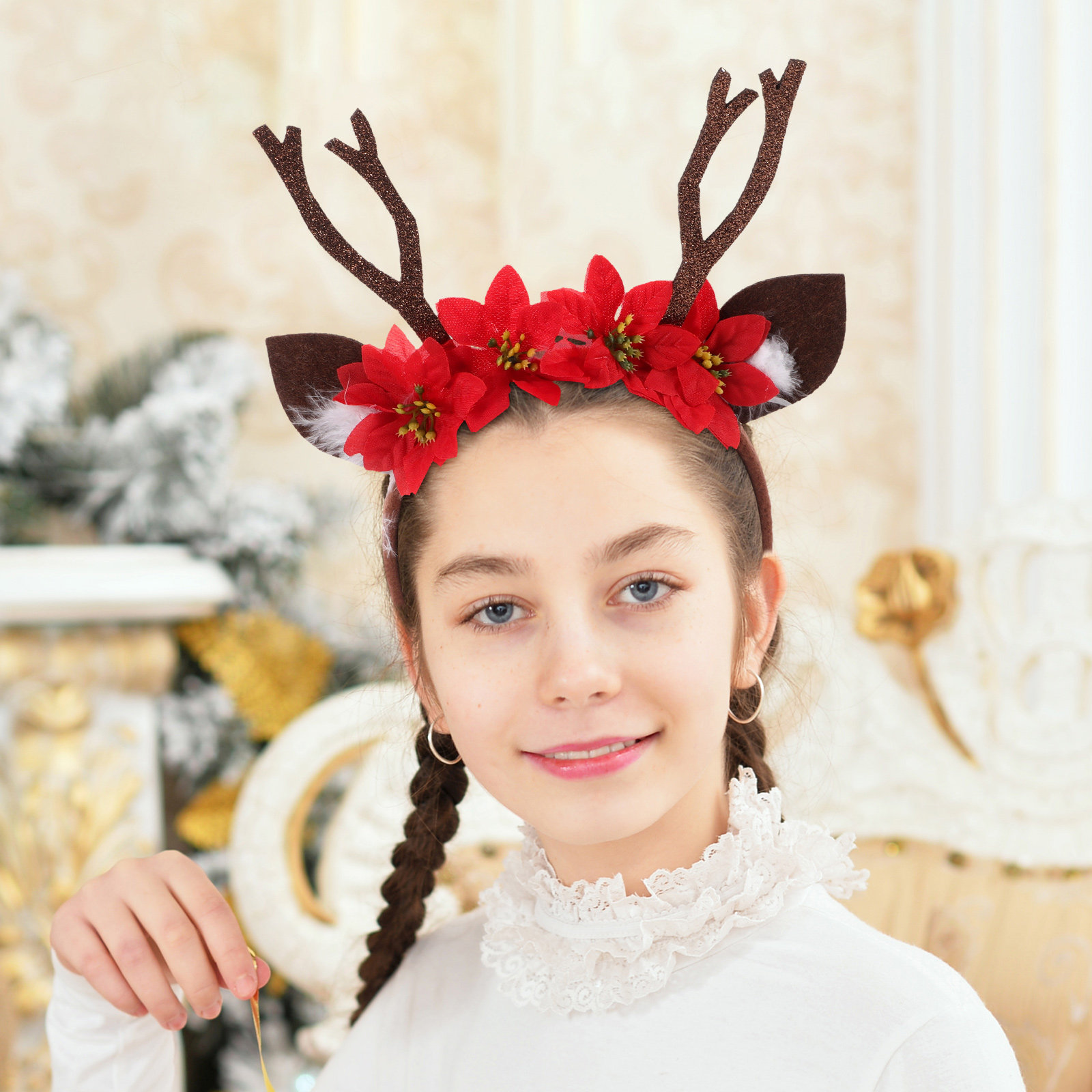 Rentiergeweih-Weihnachts-Stirn – Reindeer Antlers Headband Bewertung und Preis