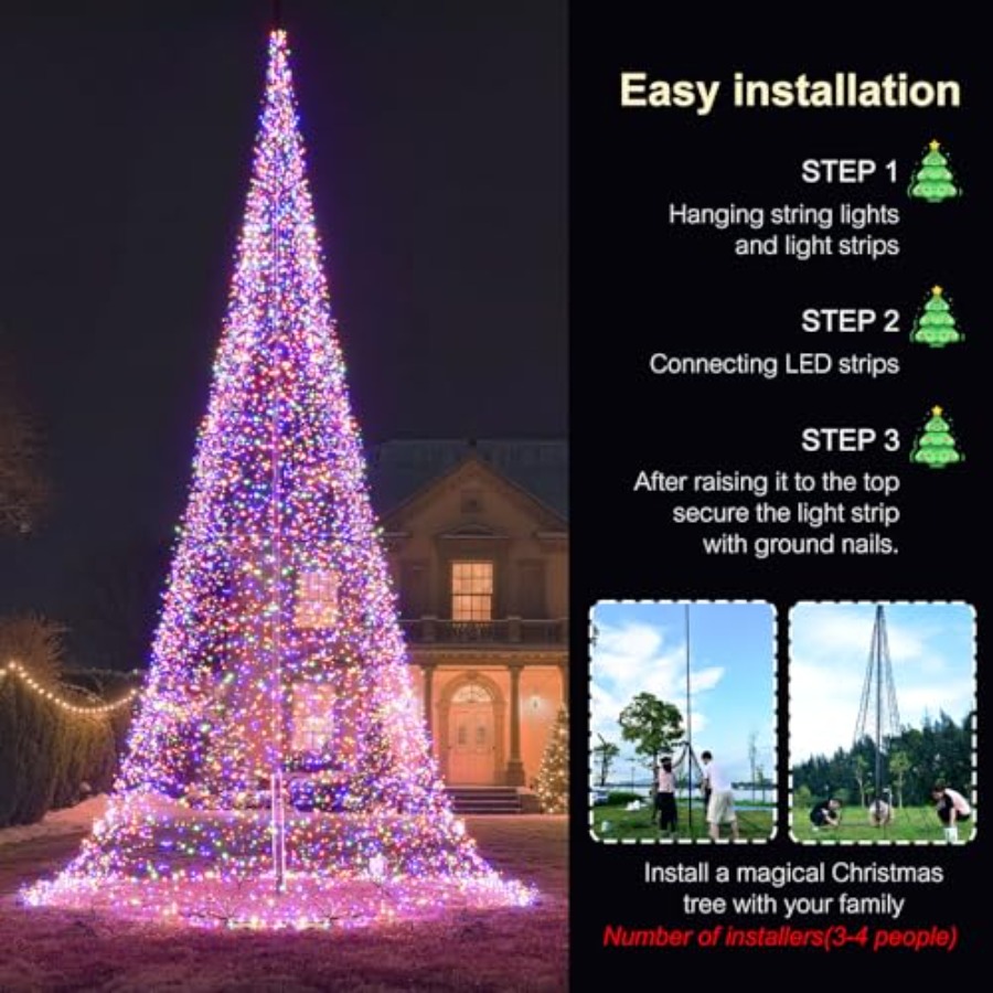 Outdoor-Fahnenmast mit LED-Wei – Christmas Lights Outdoor Bewertung und Preis