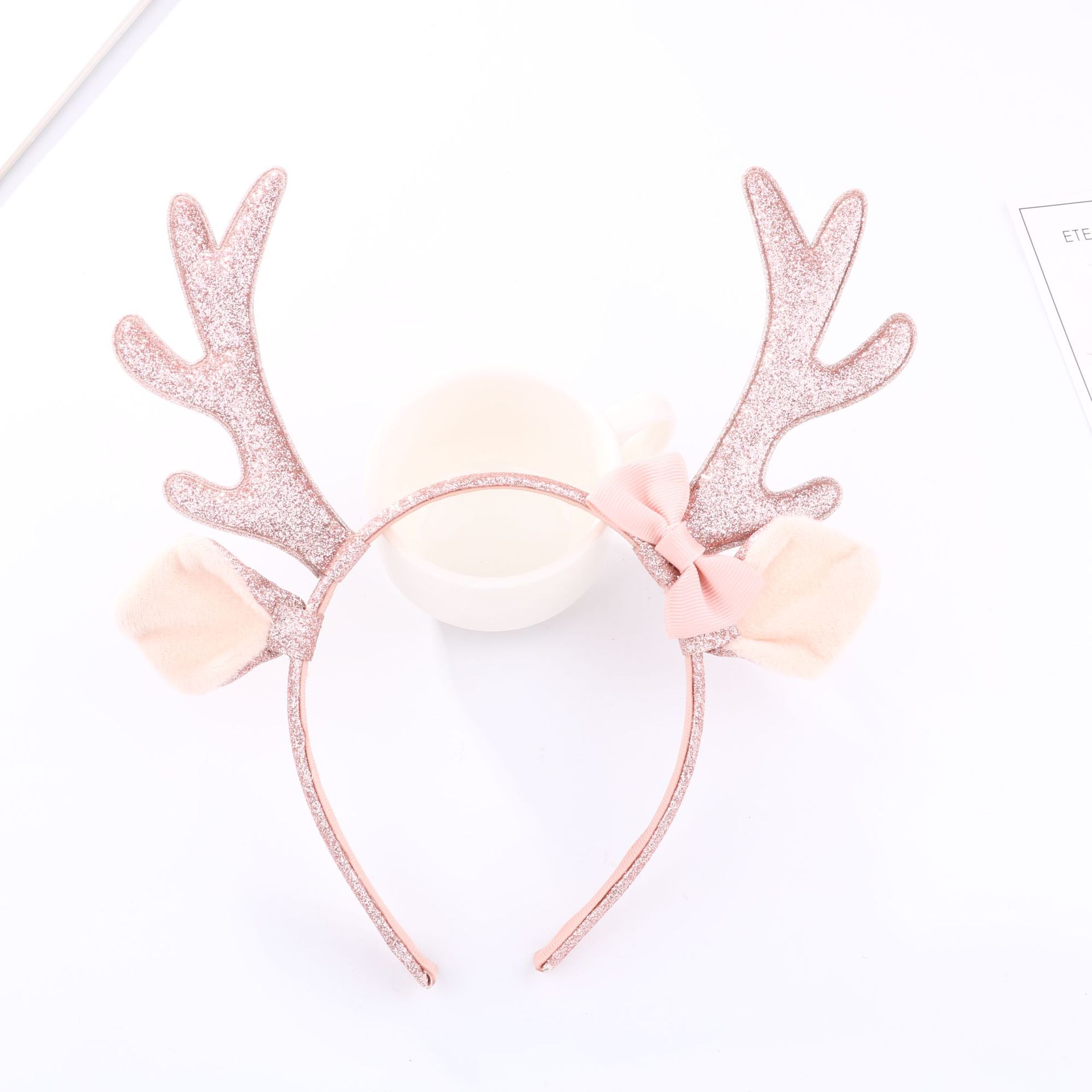 Niedliches Rosa Glitzer-Rentie – Reindeer Antlers Headband Bewertung und Preis